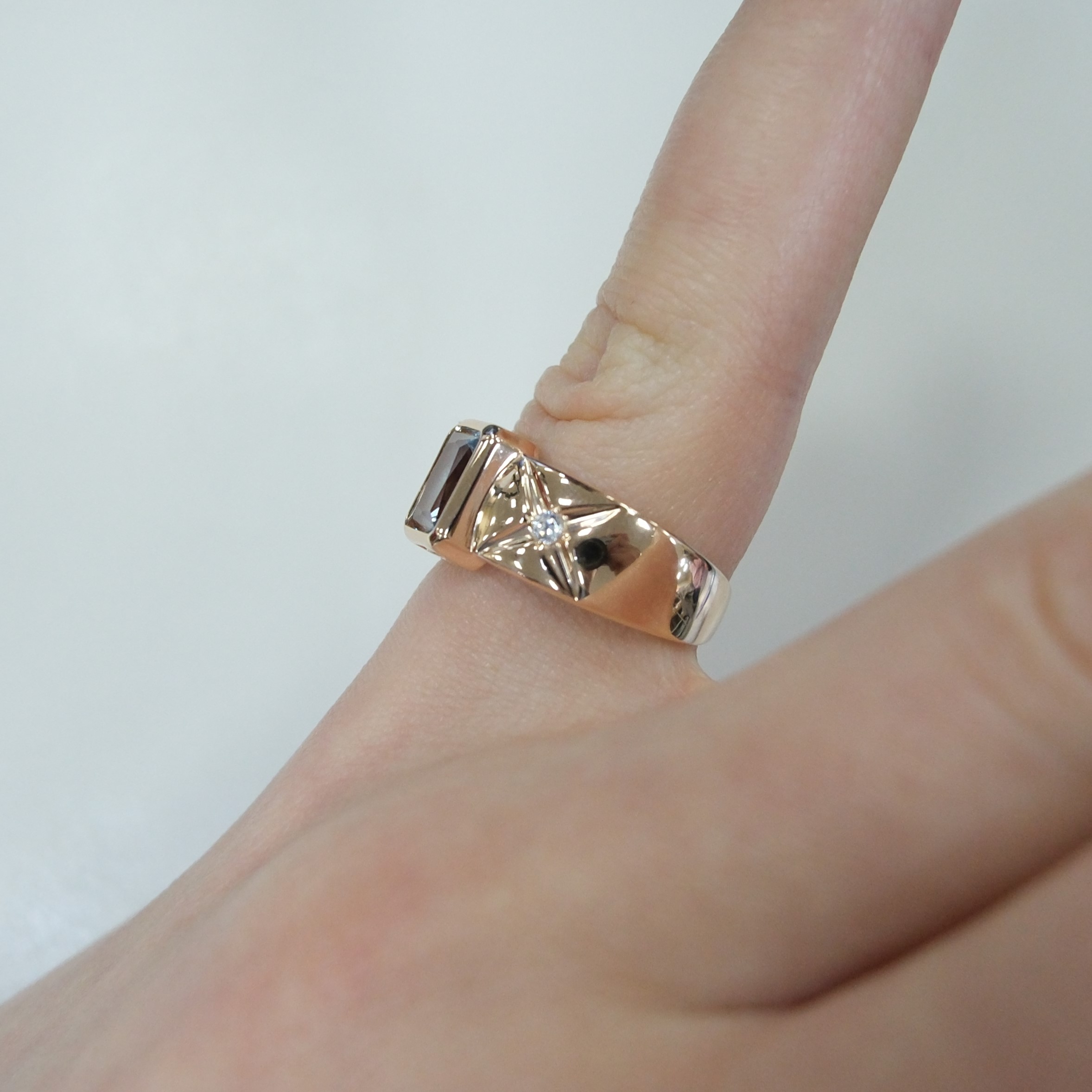 Серебряное кольцо с топазом